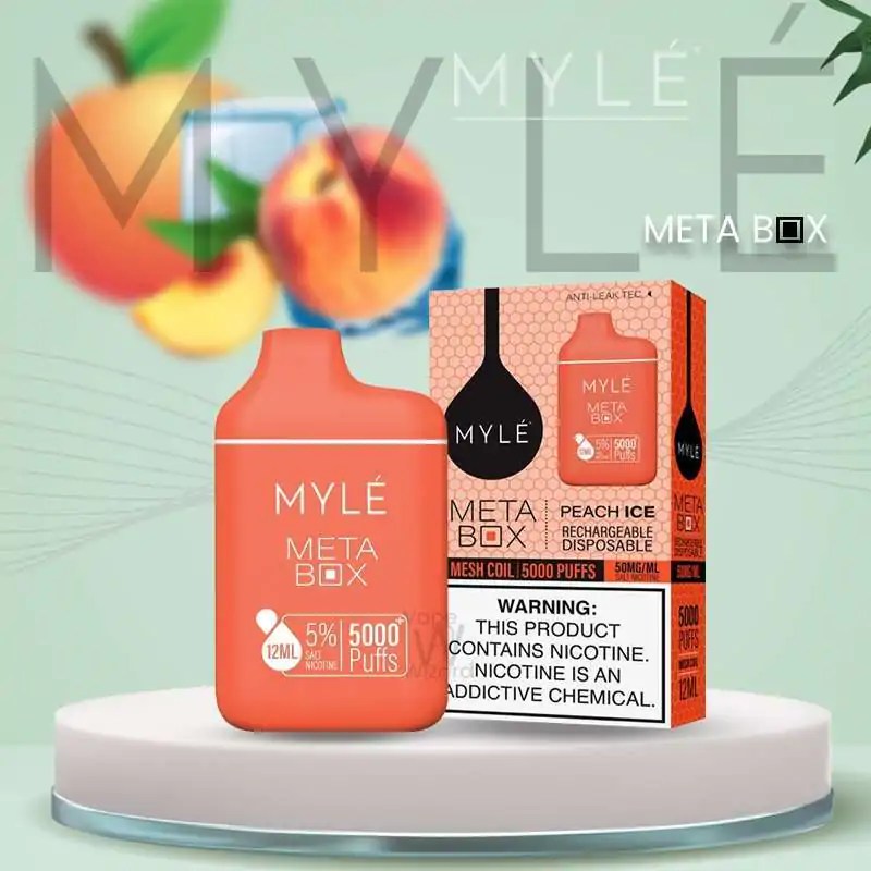 MYLE META BOX PEACH ICE 5000 PUFFS