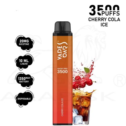 Vapes Bar Ghost Pro 3500 Puffs Cherry Cola Ice