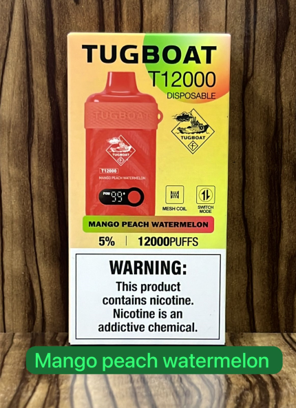 Tugboat T12000 Mango Peach Watermelon Disposable Vape