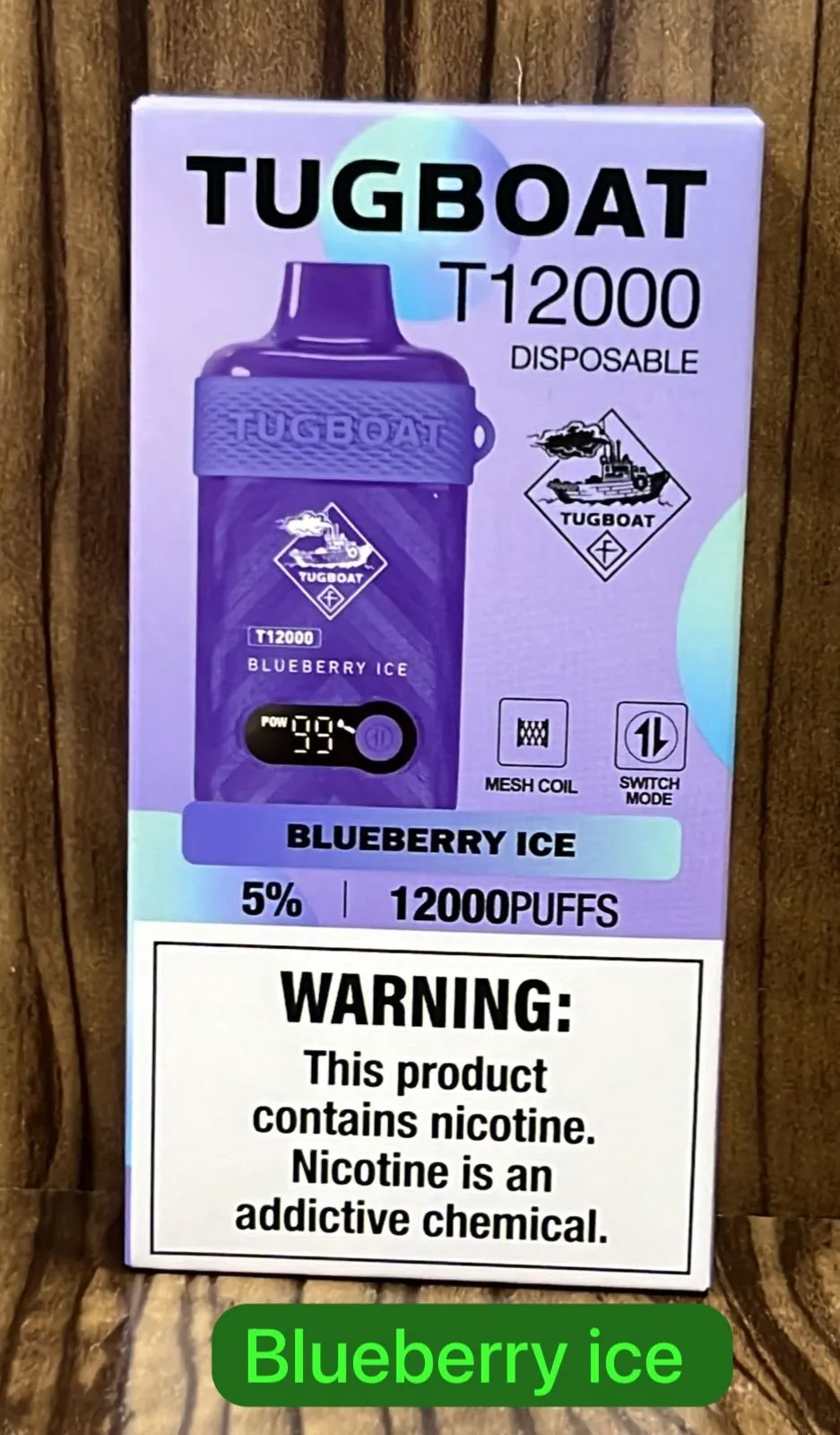 Tugboat T12000 Blueberry Ice Disposable Vape