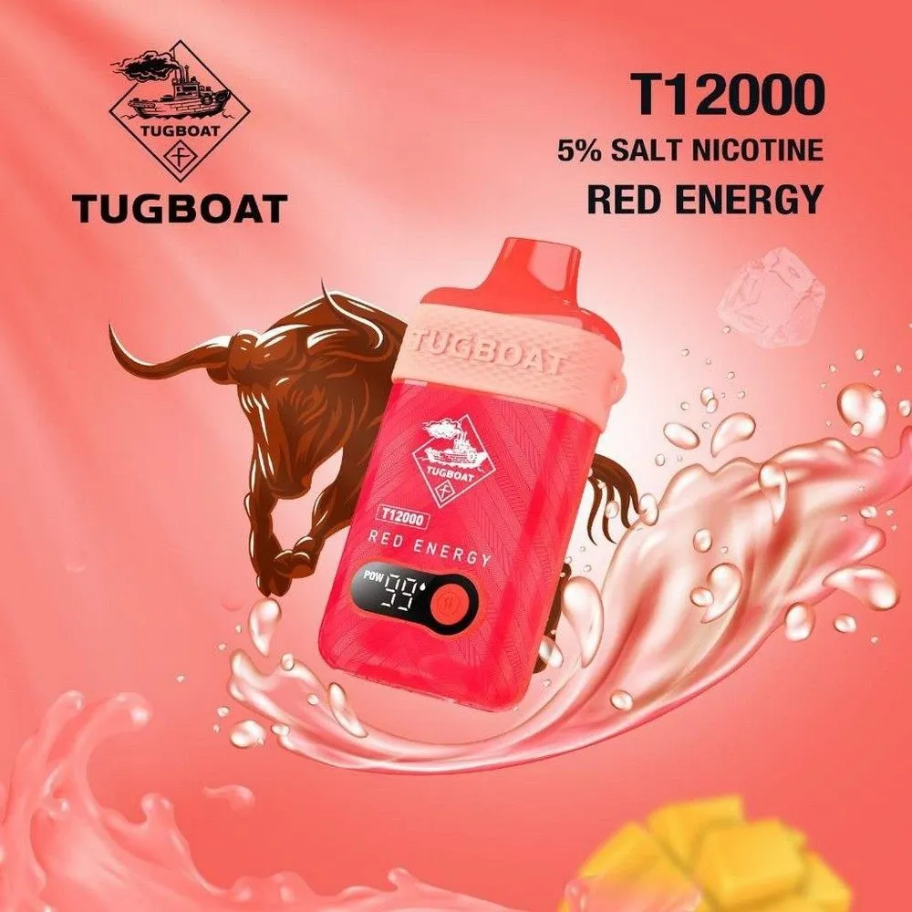Tugboat T12000 Red Energy Disposable Vape
