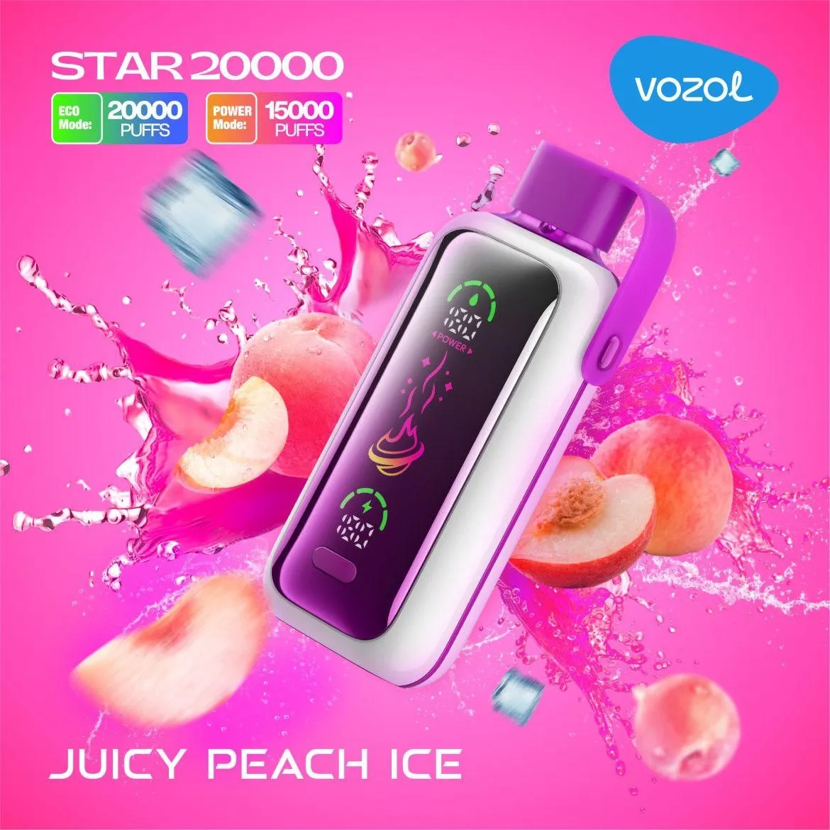 Vozol Vista 20000 Puffs Disposables Vape Juicy Peach Ice