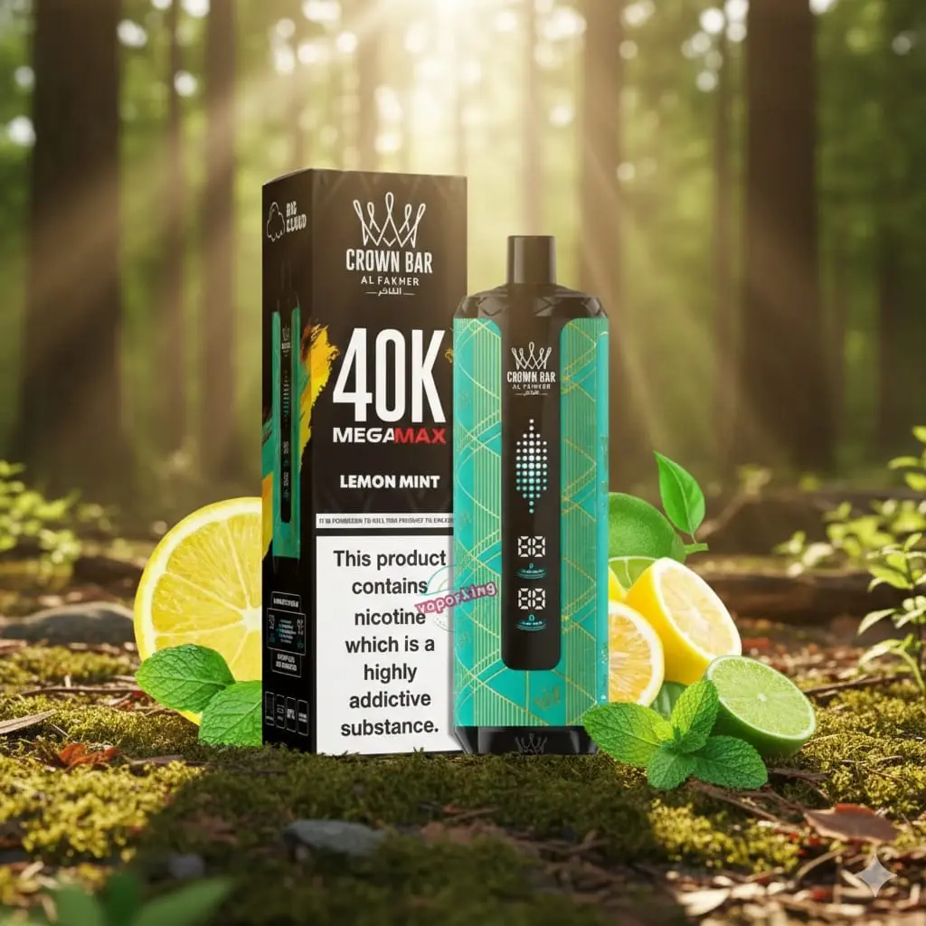 Al Fakher Crown Bar Mega Max Disposables Vape Lemon Mint