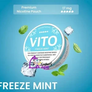 Vito Freeze Mint Nicotine Pouches can showing 14mg strength label